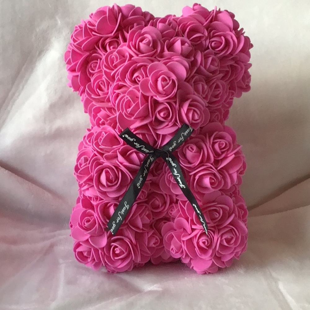 Always and Forever Rose Bear in pink.